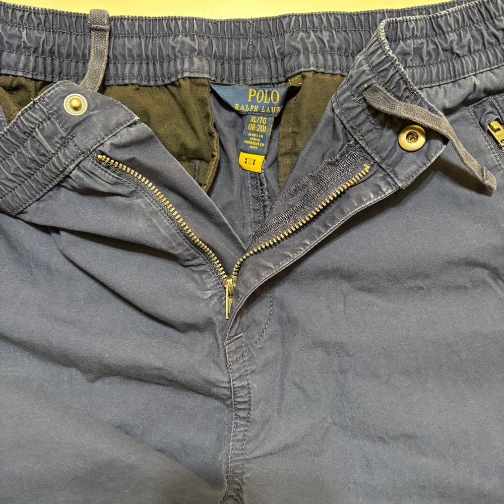 Polo Ralph Lauren Boys Poplin Ripstop Jogger Pant Size XL Navy Drawstring Sporty - Picture 4 of 11